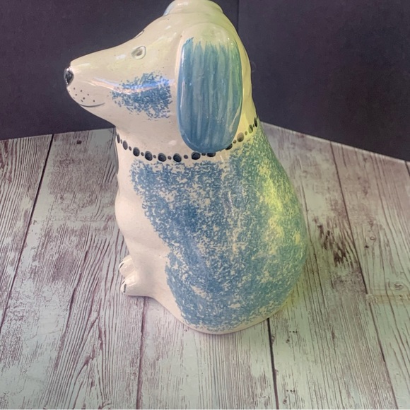 Rye Pottery England Blue And White Dog Vintage Ceramic EUC - Picture 3 of 9